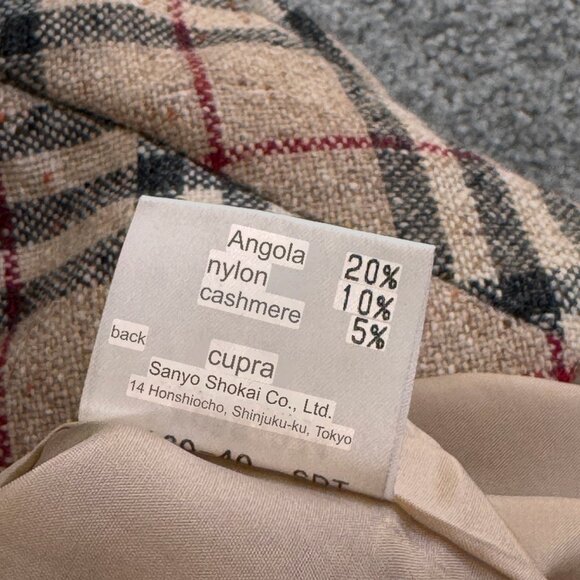 Burberry London A-Line Asymmetrical Wool Plaid Skirt Vintage Sz 36 or SMALL - Picture 10 of 10